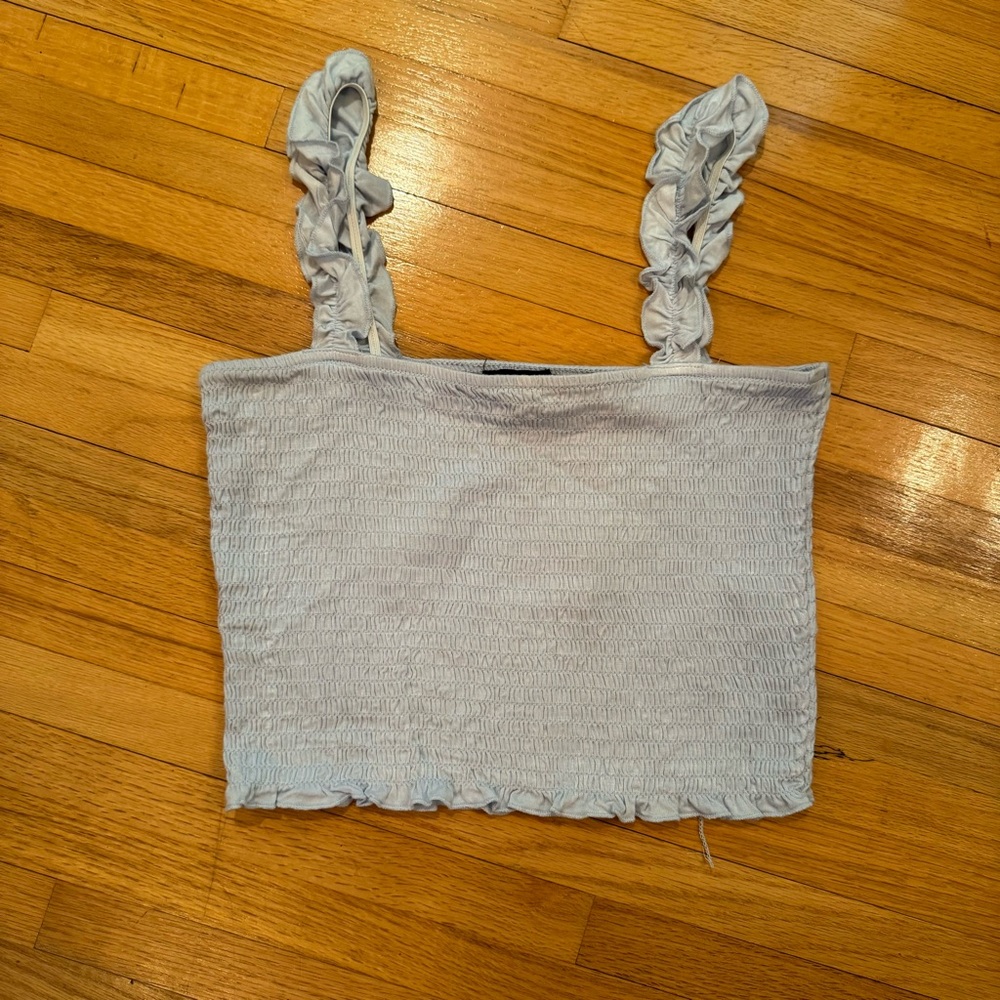 ⭐️ 5/$25 Forever 21 shirred cropped tank top M